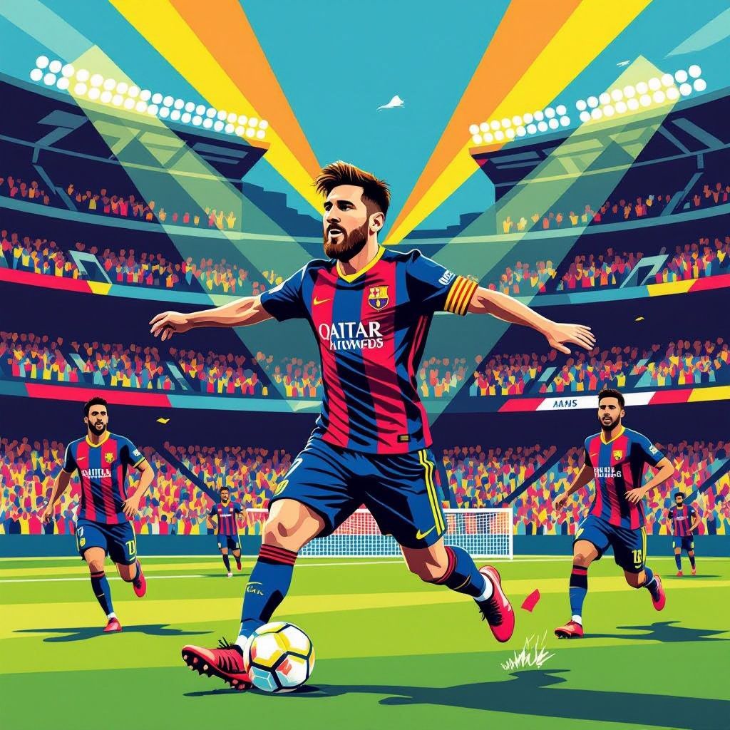 messi beslist in duizelingwekkend debiet