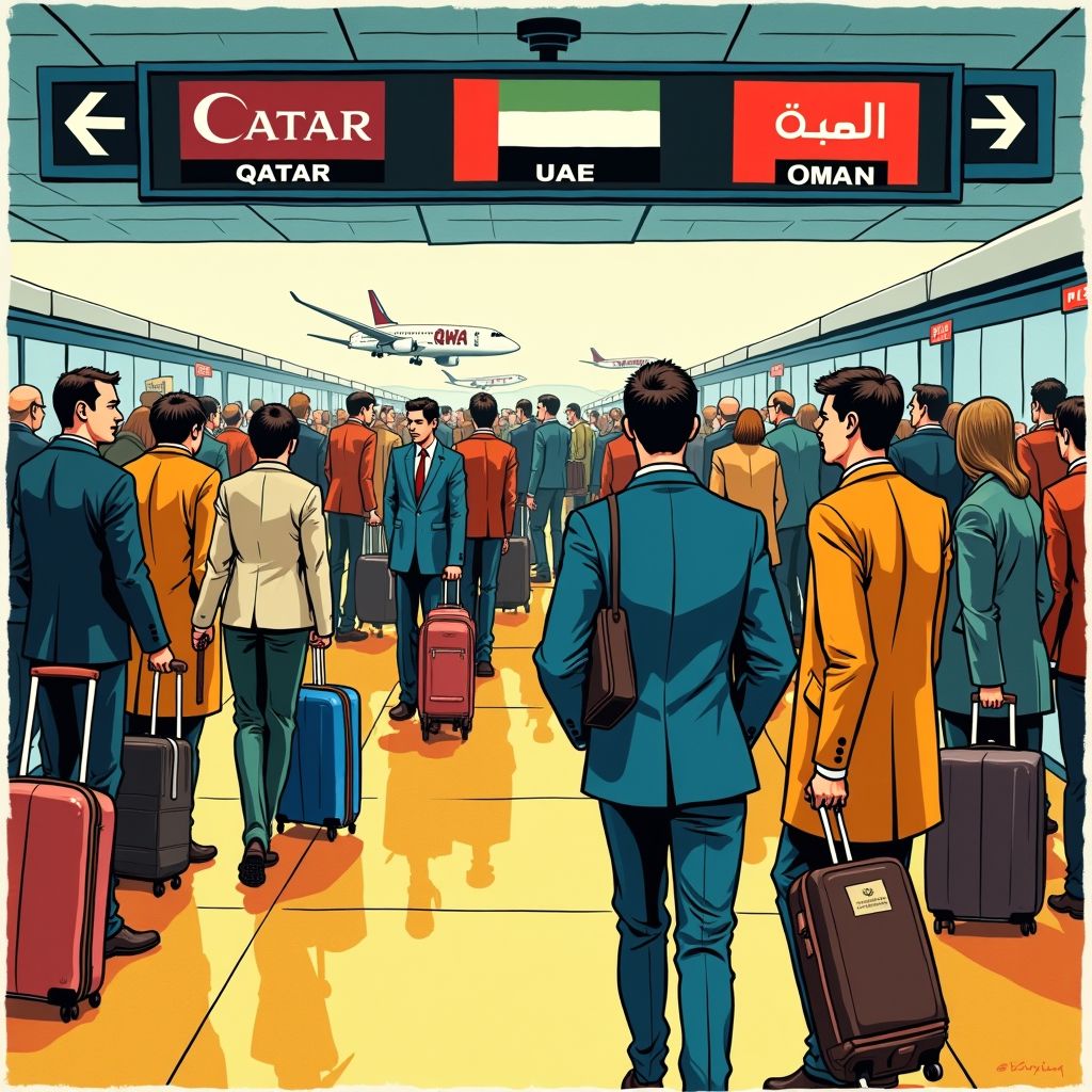 reisorganisaties schrappen plotseling alle vluchten naar qatar, vae en oman