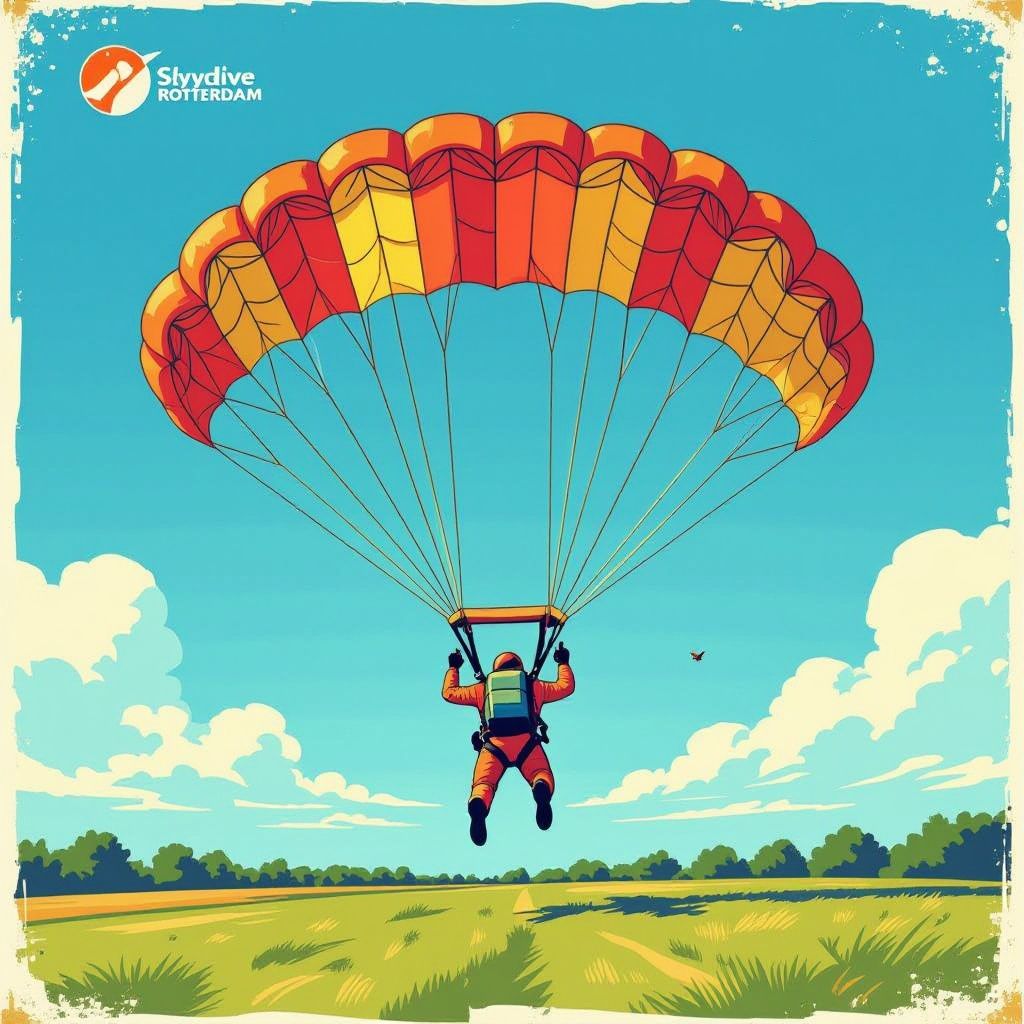 dode parachutist in rhoon: parachute wel geopend