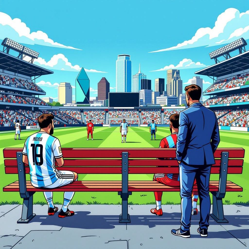 messi op de bank in dallas: Argentinië roteert tegen Jordanië