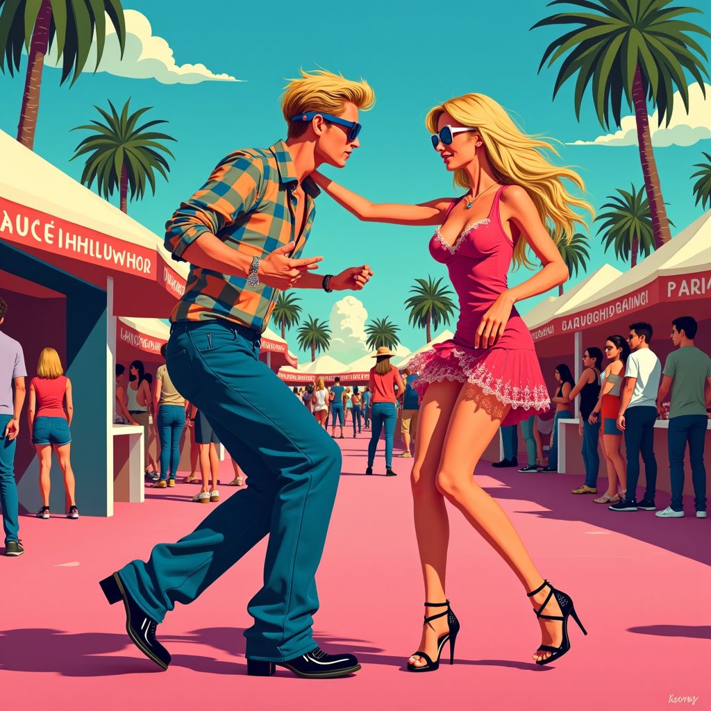 Joost Klein danst met Paris Hilton op Coachella