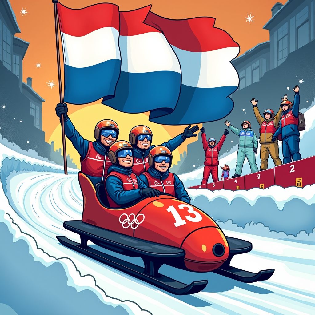 nederlandse viermansbob eindigt op 13e plaats bij olympische winterspelen