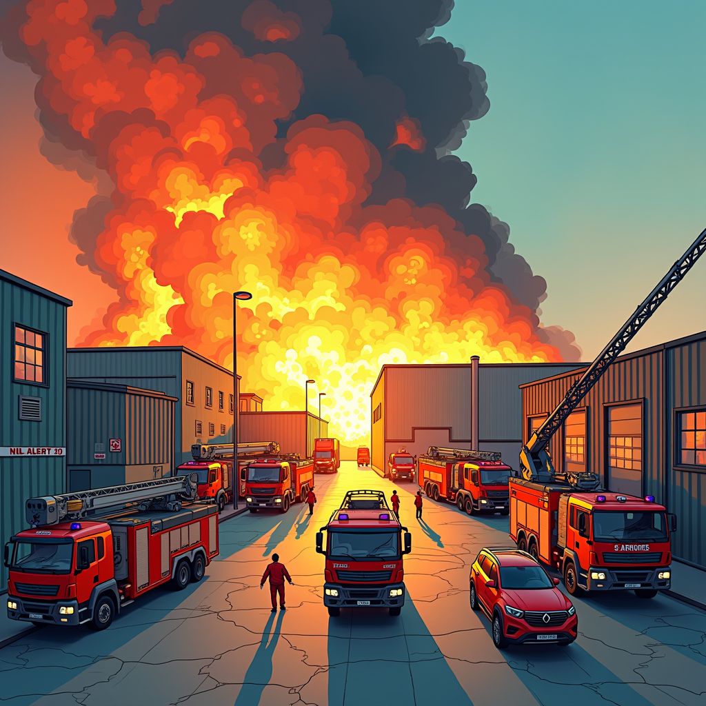 Grootschalige brand in schildersloods Obdam, NL-Alert geactiveerd