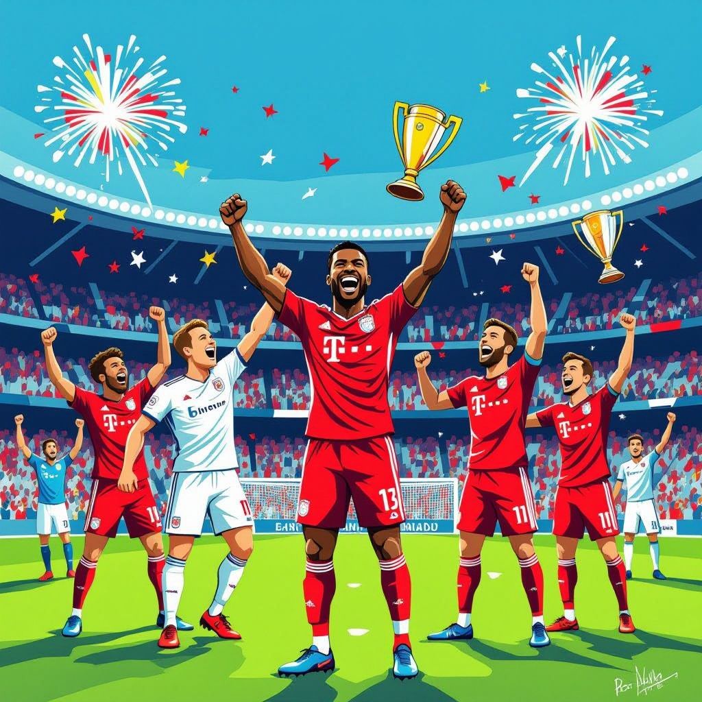 Kompany viert historische titel met Bayern