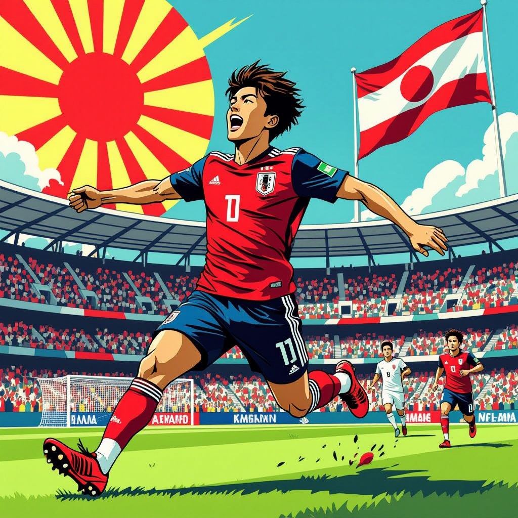 ayase ueda domineert met tweemaal scoren in japan's historische zege