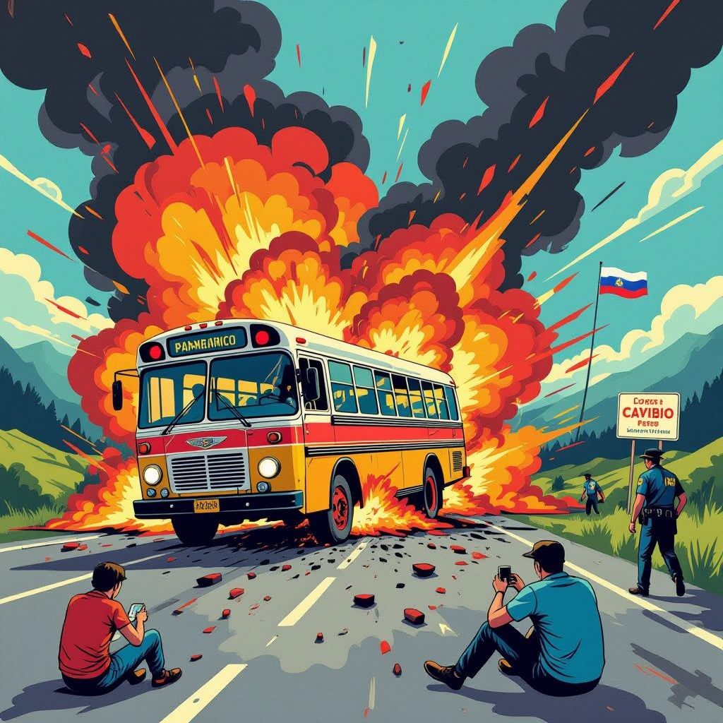 busaanval in colombia: 13 doden bij explosie op pan-amerikaanse snelweg