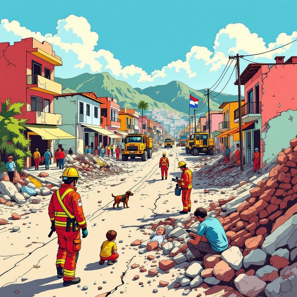 dubbele klap: twee zware bevingen in één minuut verwoesten la guaira