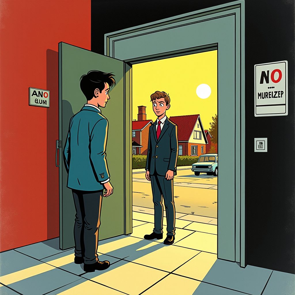 Edino van dorsten sluit vader buiten de deur van de kleinkinderen