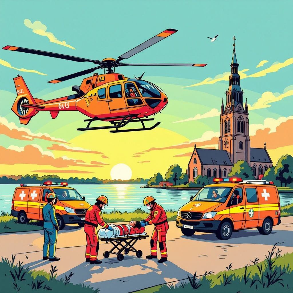 traumahelikopter landt na redding uit Markermeer: persoon gereanimeerd en naar ziekenhuis