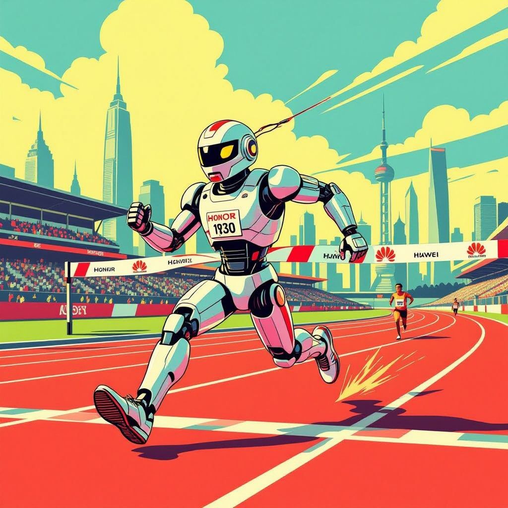 humanoïde robot breekt halve marathon wereldrecord in beijing