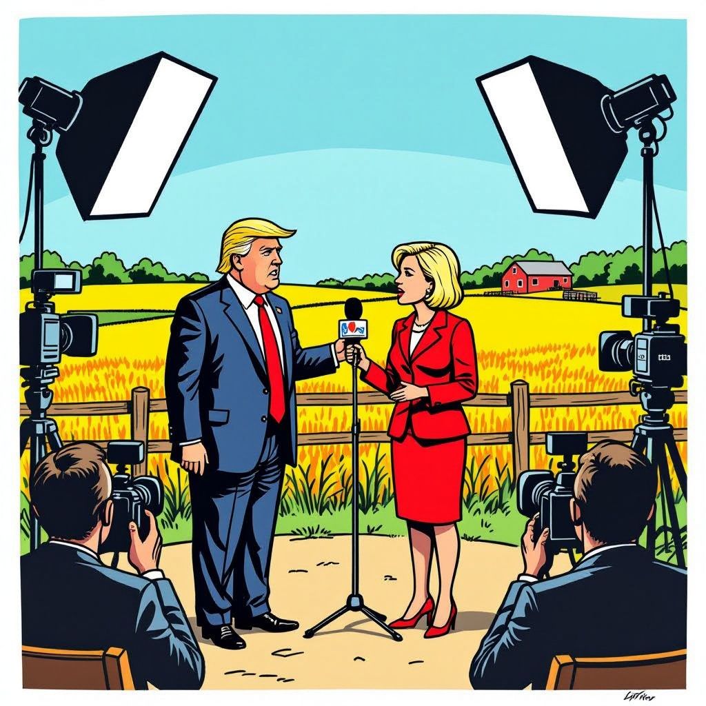 trump verlaat interview na vragen over fraude