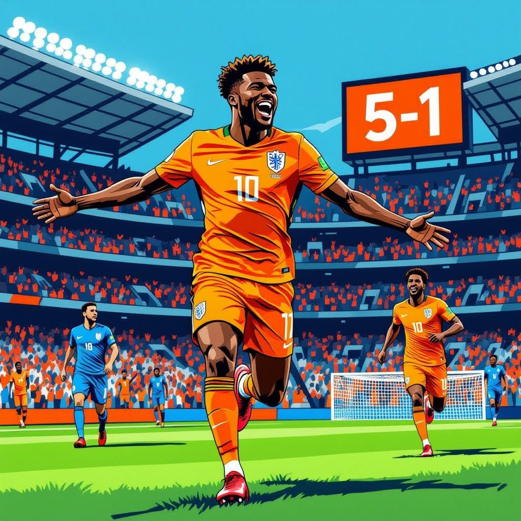 gakpo evenaart van persie met vijf groepsdoelpunten: nederland laat zich gelden in houston