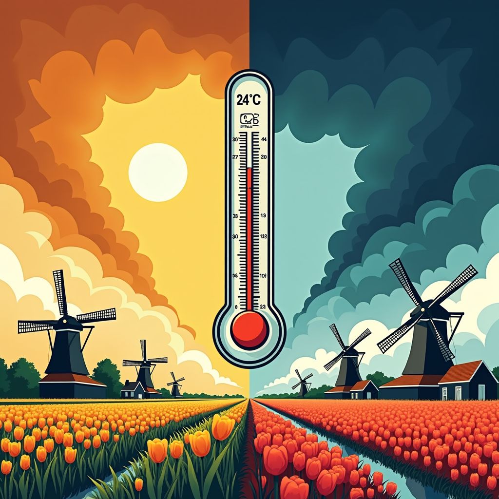 van zonovergoten naar onweersbuien binnen één dag