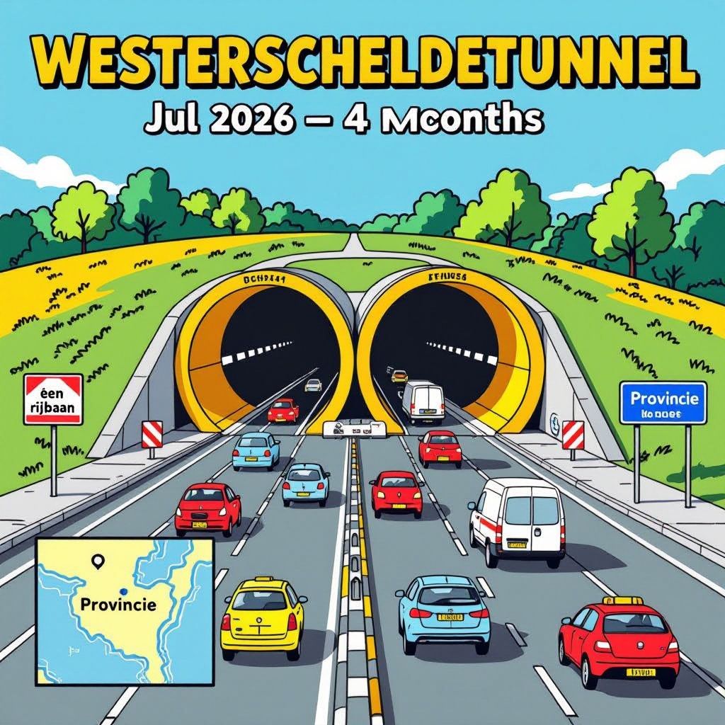 westerscheldetunnel vier maanden met één rijbaan: wat u moet weten