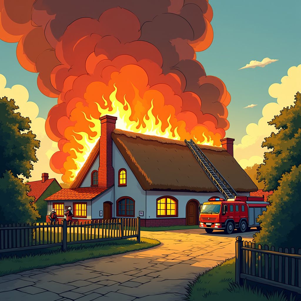 flames engulf historic farmhouse with iconic thatch roof in markelo