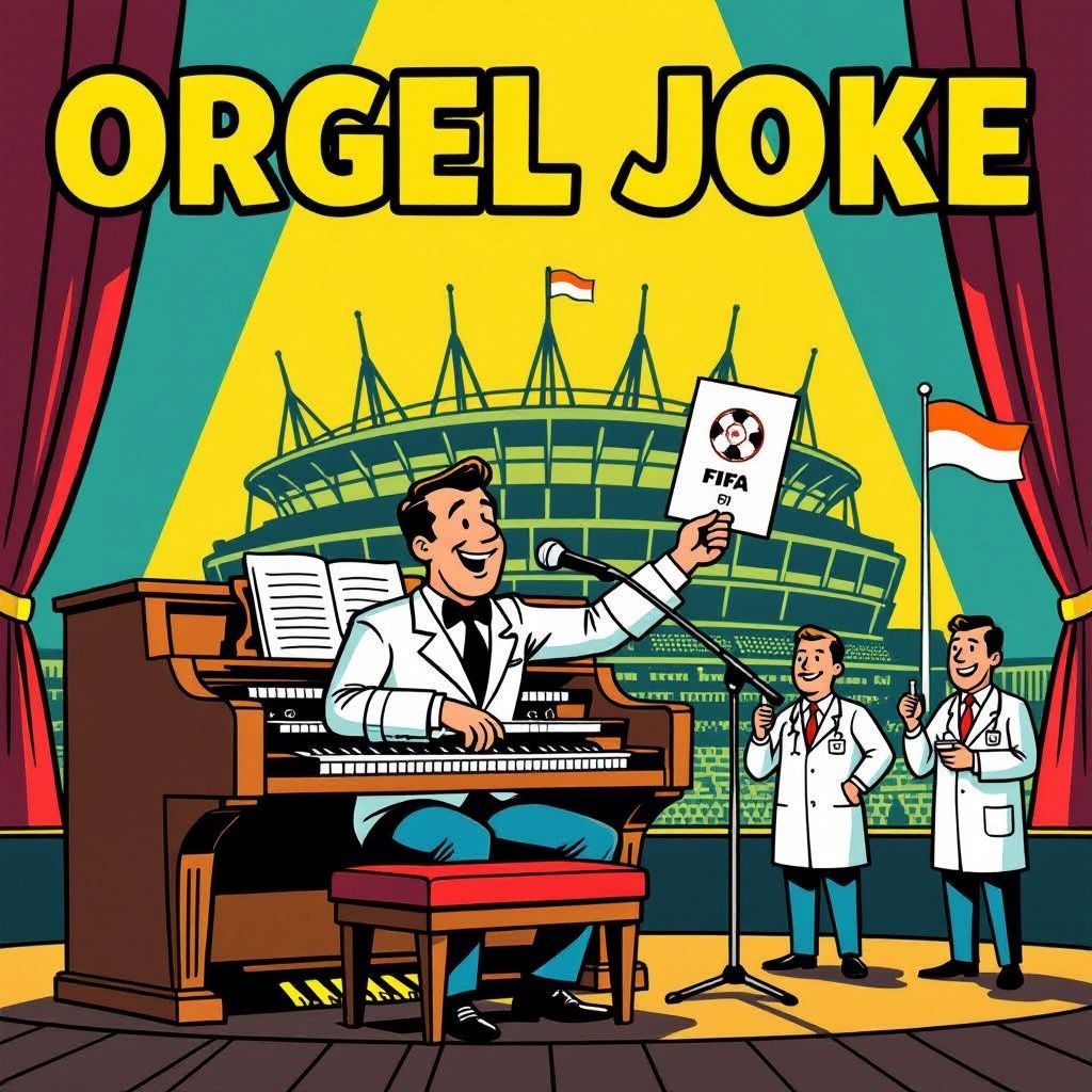 orgel joke wacht op wonder na uitnodiging van de fifa