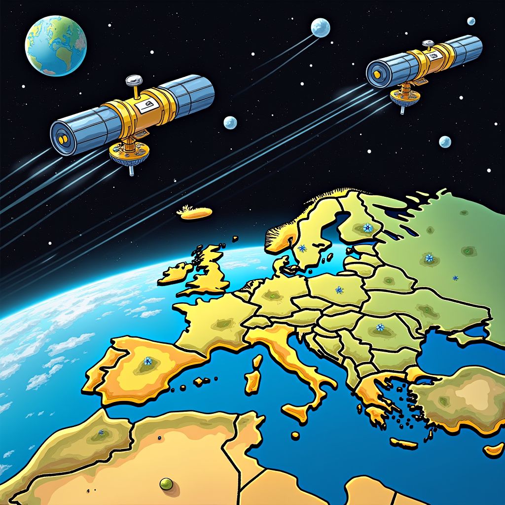 ruimtespionage boven europa: Russische satellieten onderscheppen Europese data