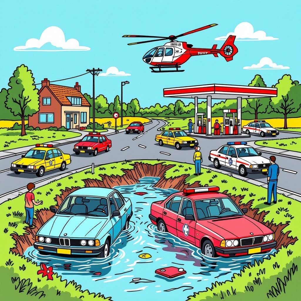 auto te water in kwintsheul: één dode, meerdere gewonden na kettingbotsing