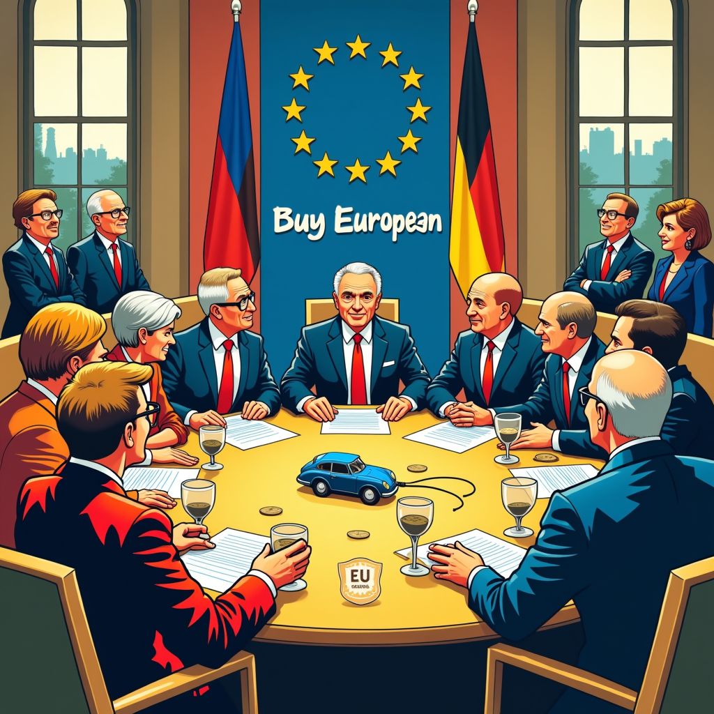 eu-leiders in België over 'buy european' en de race om economische zelfstandigheid