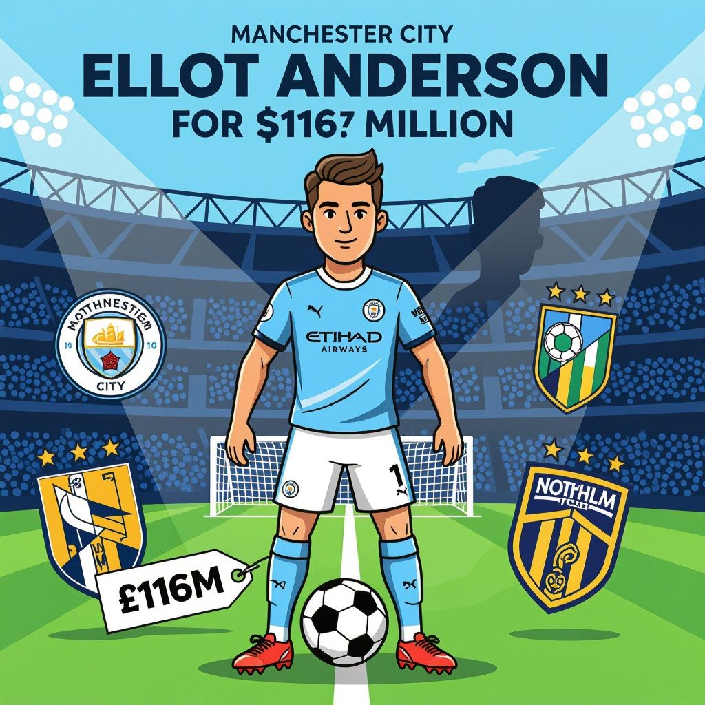 recordbrekende overgang: manchester city haalt elliot anderson voor £116 miljoen