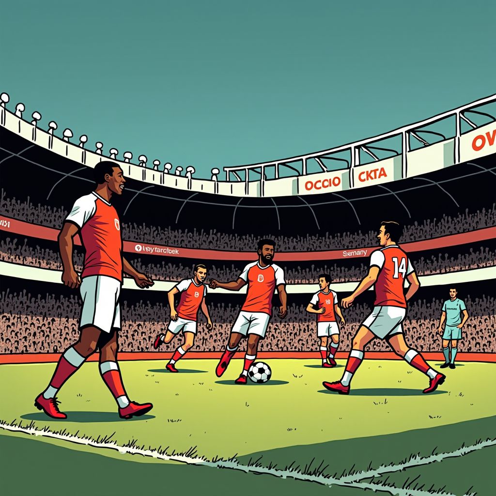 wederom pijnlijke late uitglijder van arsenal