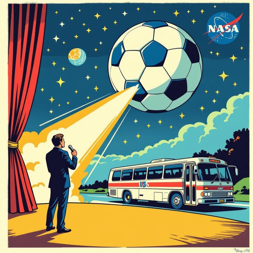 nasa belooft voetbal op de maan als vs het wereldkampioenschap wint