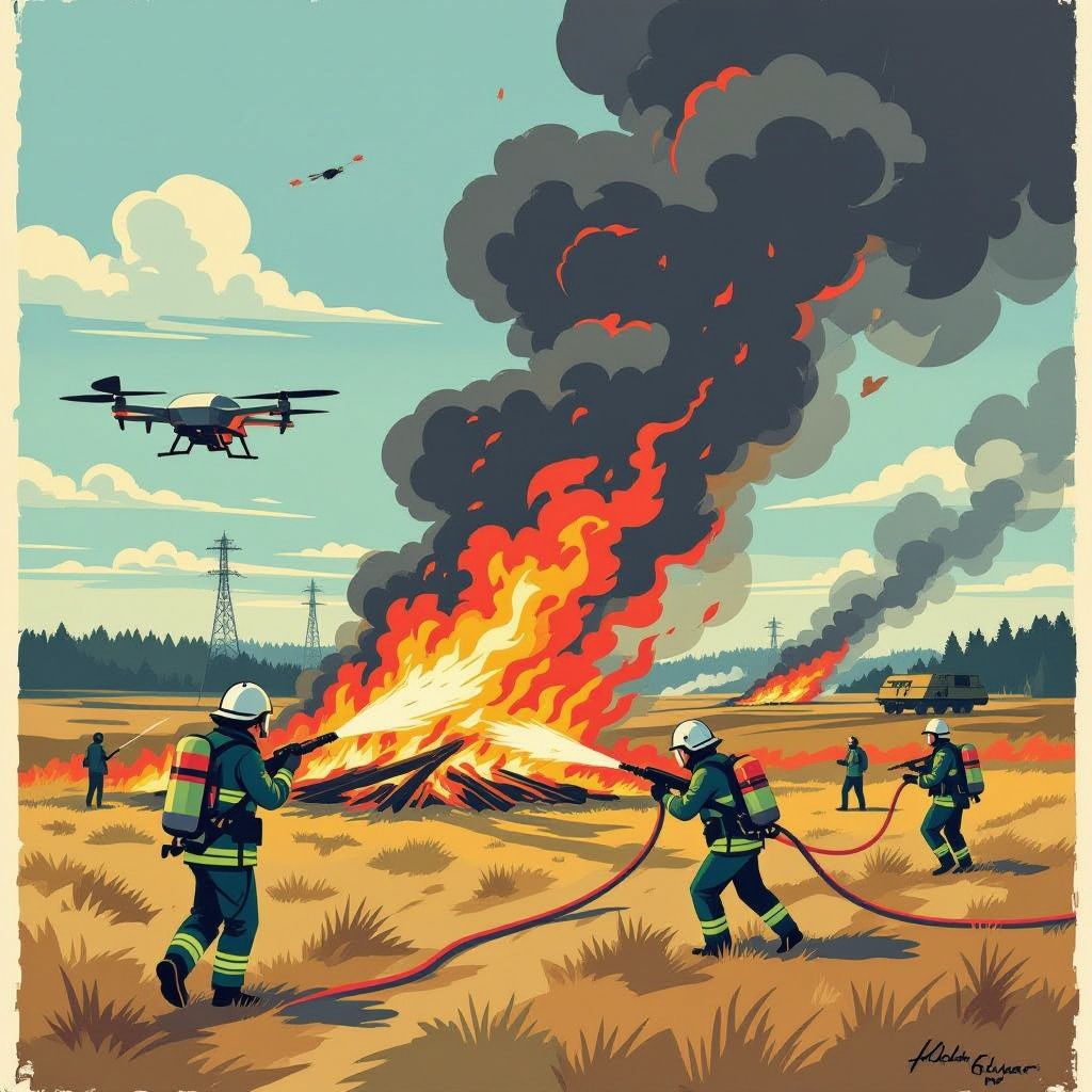 naturbrand op militair terrein in assen forceert nl-alert