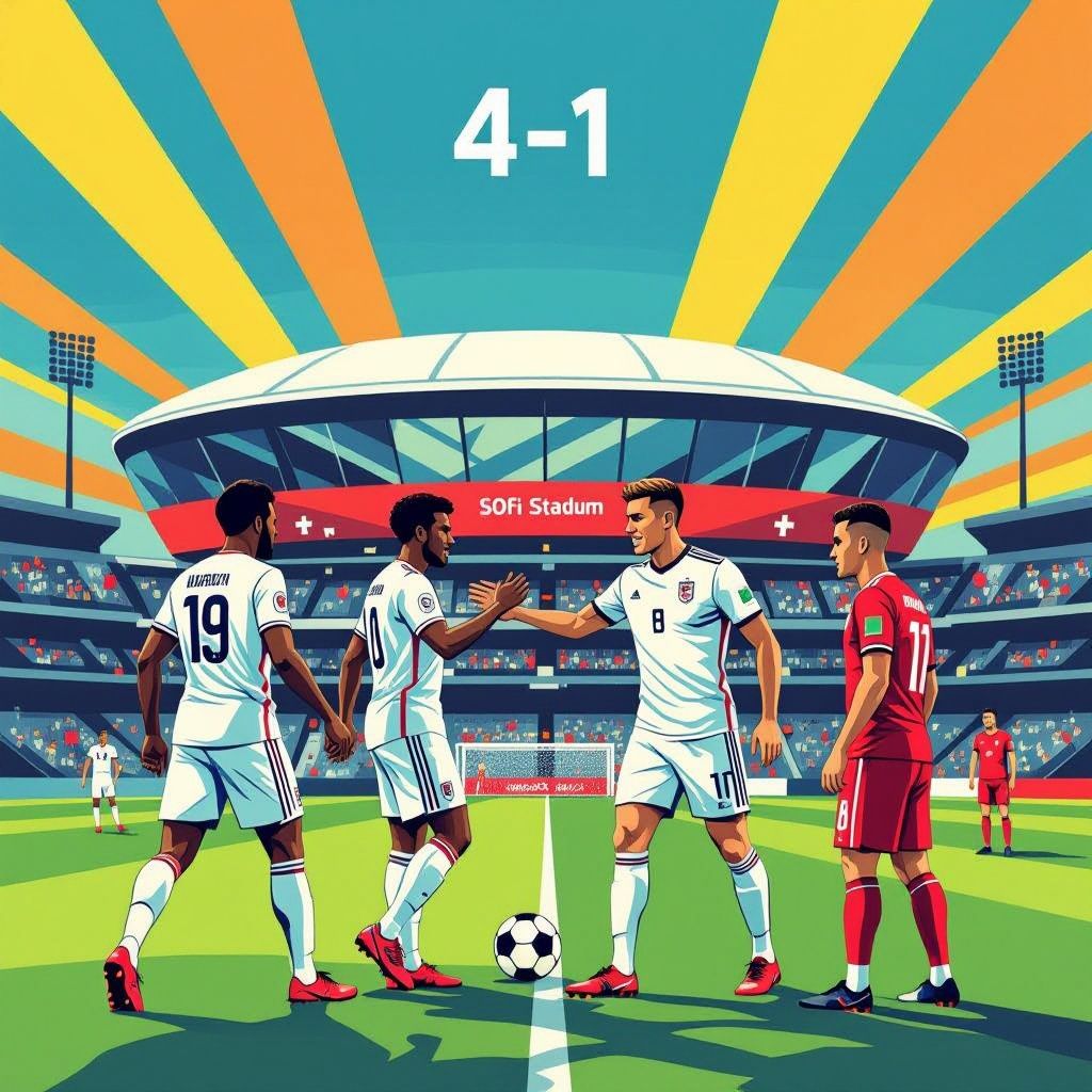 zwitserland stormt naar 4-1 zege in los angeles, invallers keren wedstrijd
