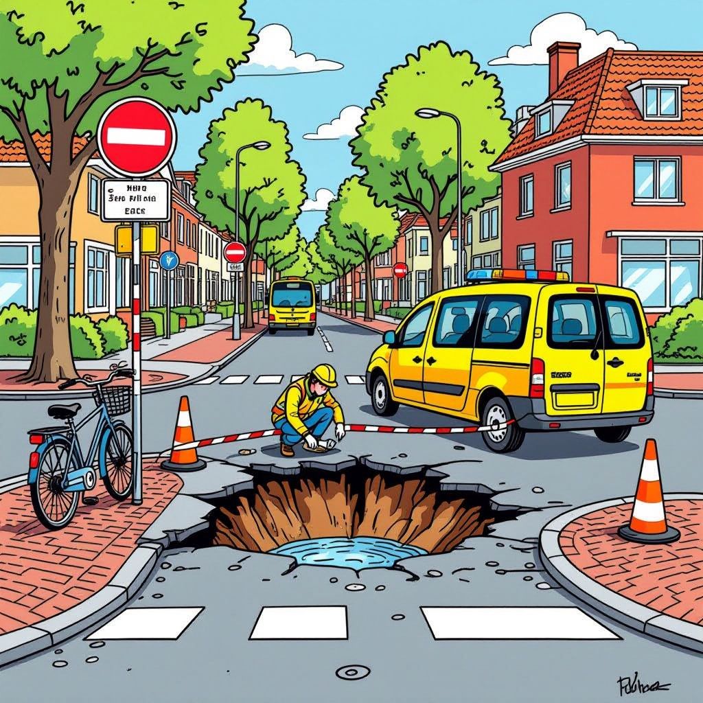 klein zinkgat, grote hinder: kruising in alphen deels afgesloten