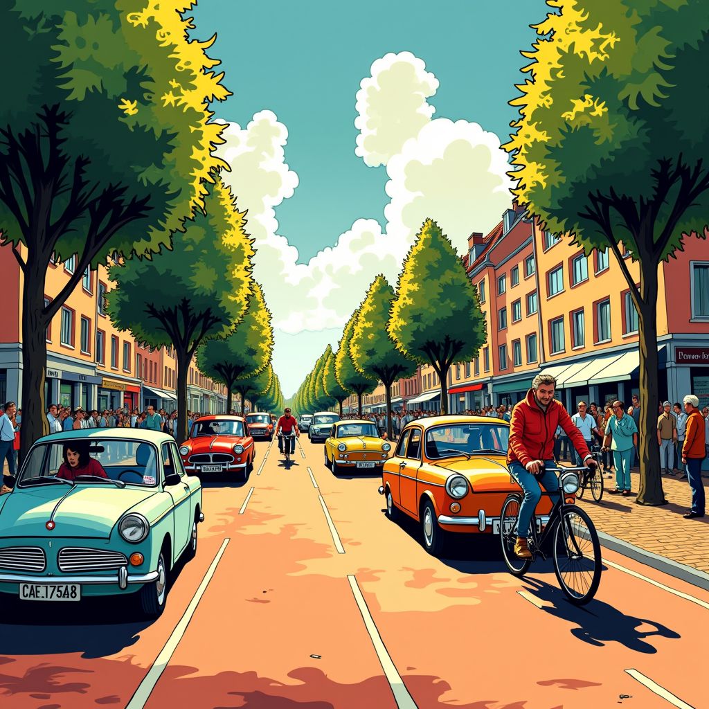 fietsers op de rijbaan in Etten-Leur leidt tot chaos