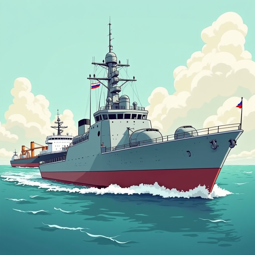 Russisch fregat escorteerde tanker door Engelse Kanaal