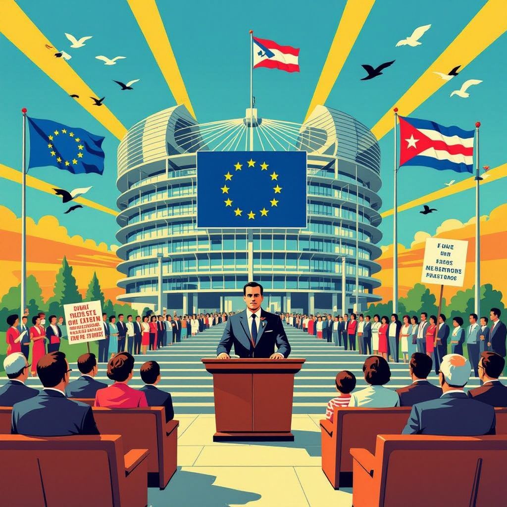 eu-parlement roept op tot sancties tegen cuba vanwege repressie en armoede