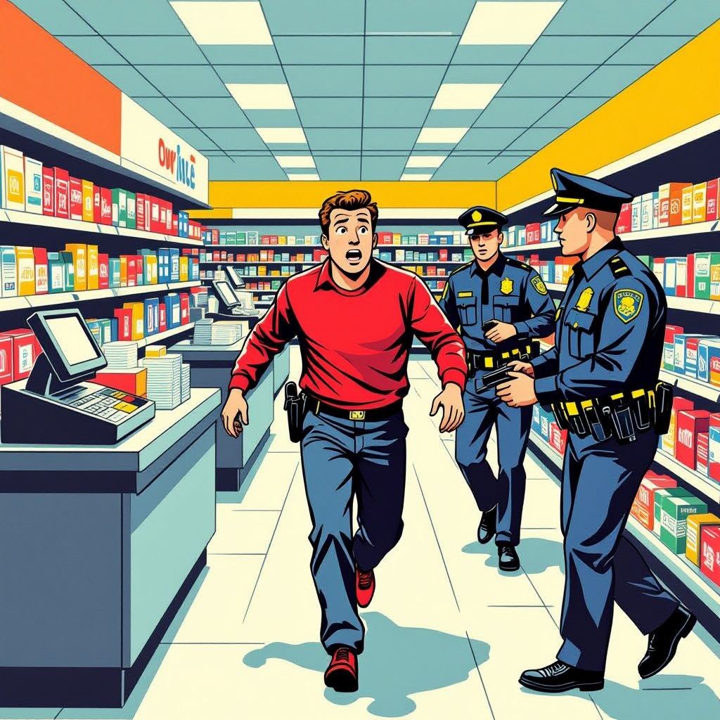 supermarktoverval eindigt in paniek en arrestatie