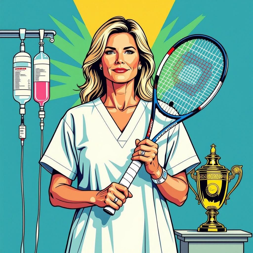 chris evert keert terug in de strijd tegen eierstokkanker