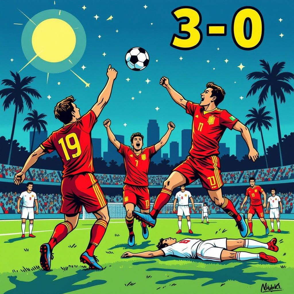 spanje overtuigt in los angeles en boekt eerste knock-outzege sinds 2010