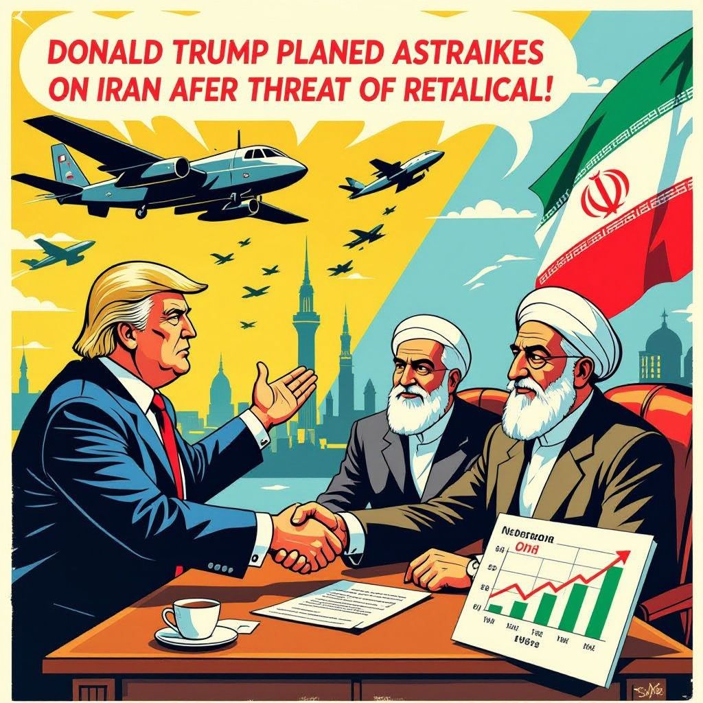 trump annuleert militaire slagen tegen iran na dreigement met harde aanval