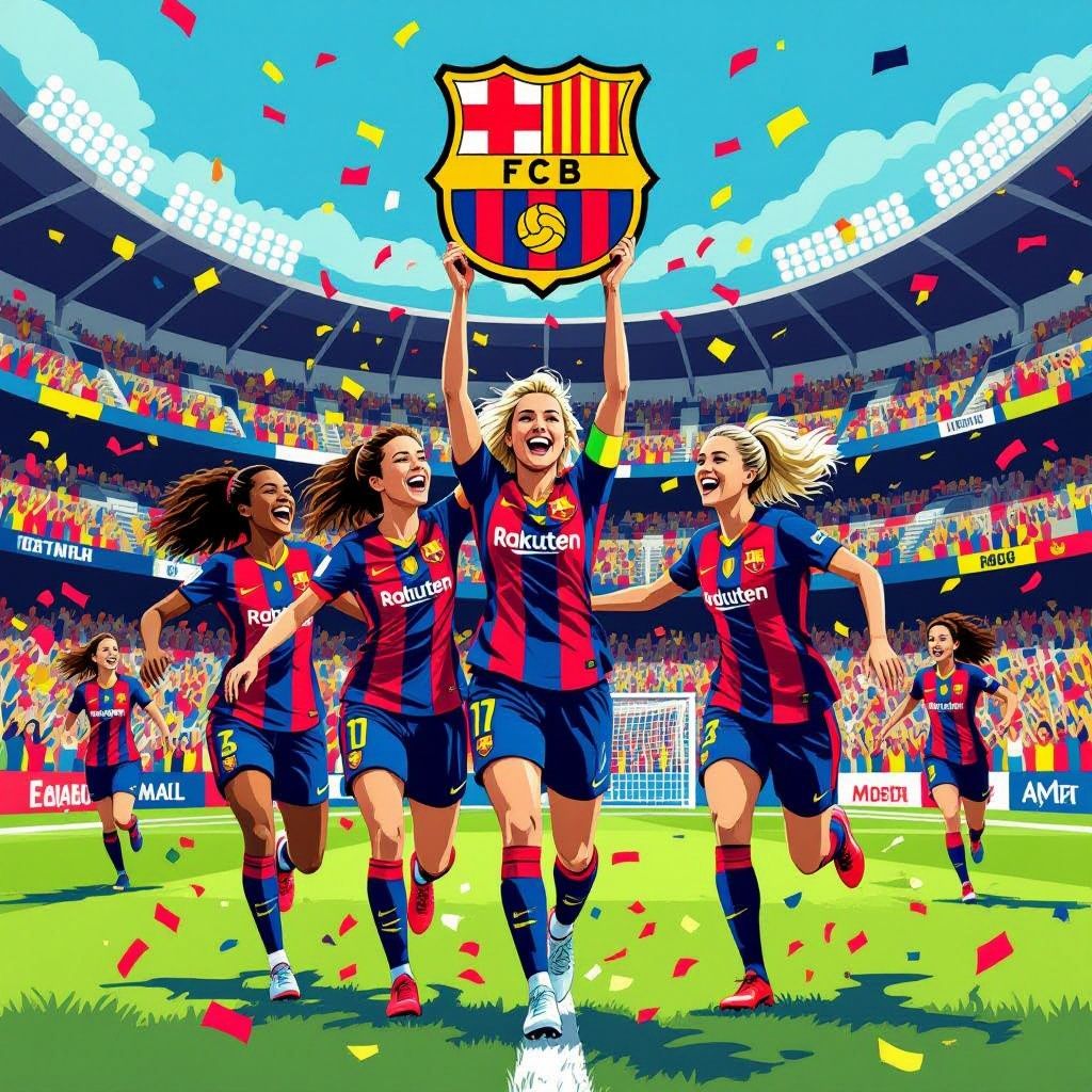 barcelona becomes champion after dominant derby victory