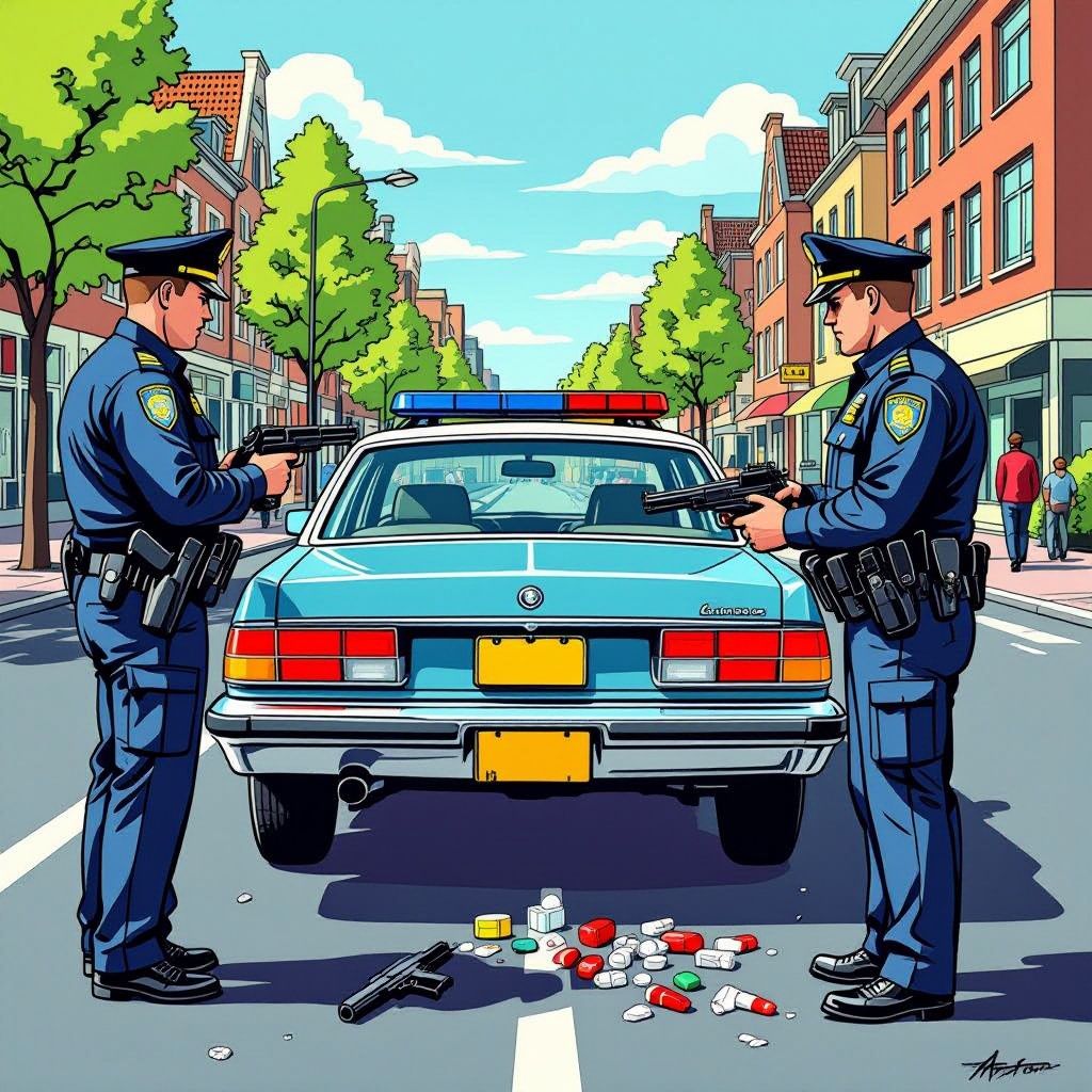 auto hangt laag tijdens verkeerscontrole, dan volgt verrassende vondst