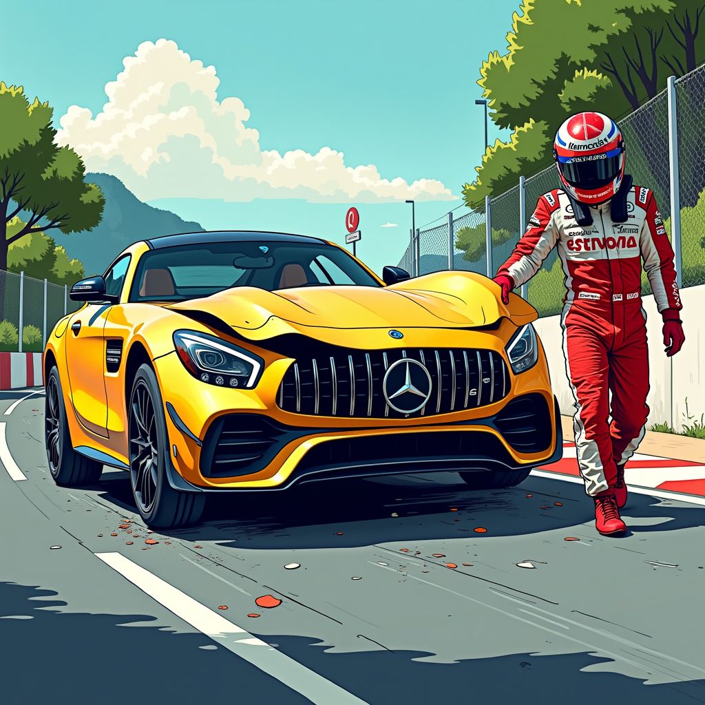 Kimi Antonelli ontsnapt aan zware crash met nieuwe Mercedes-superkar