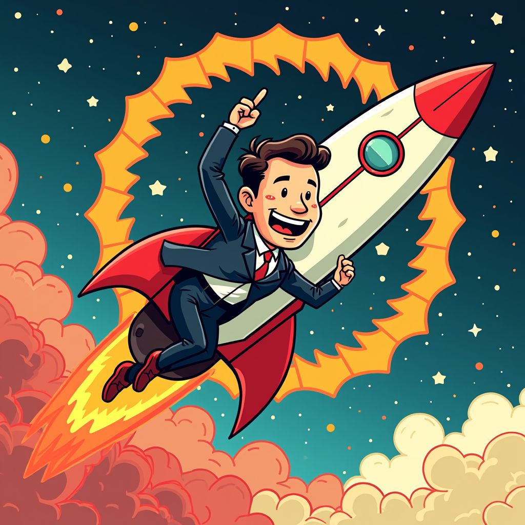 elon musk spiraal naar de sterren met ai-fusie