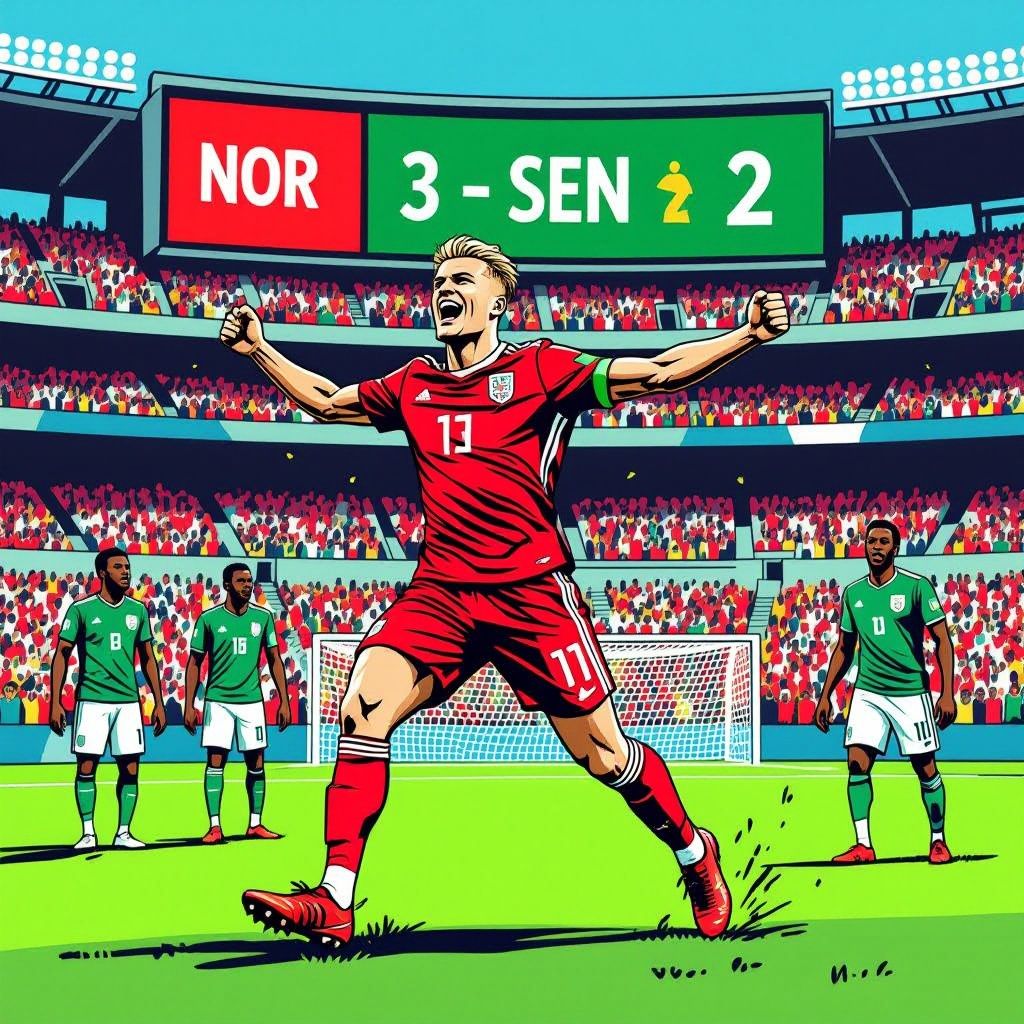 haaland scoort opnieuw: vier goals in twee WK-wedstrijden en Noorwegen door