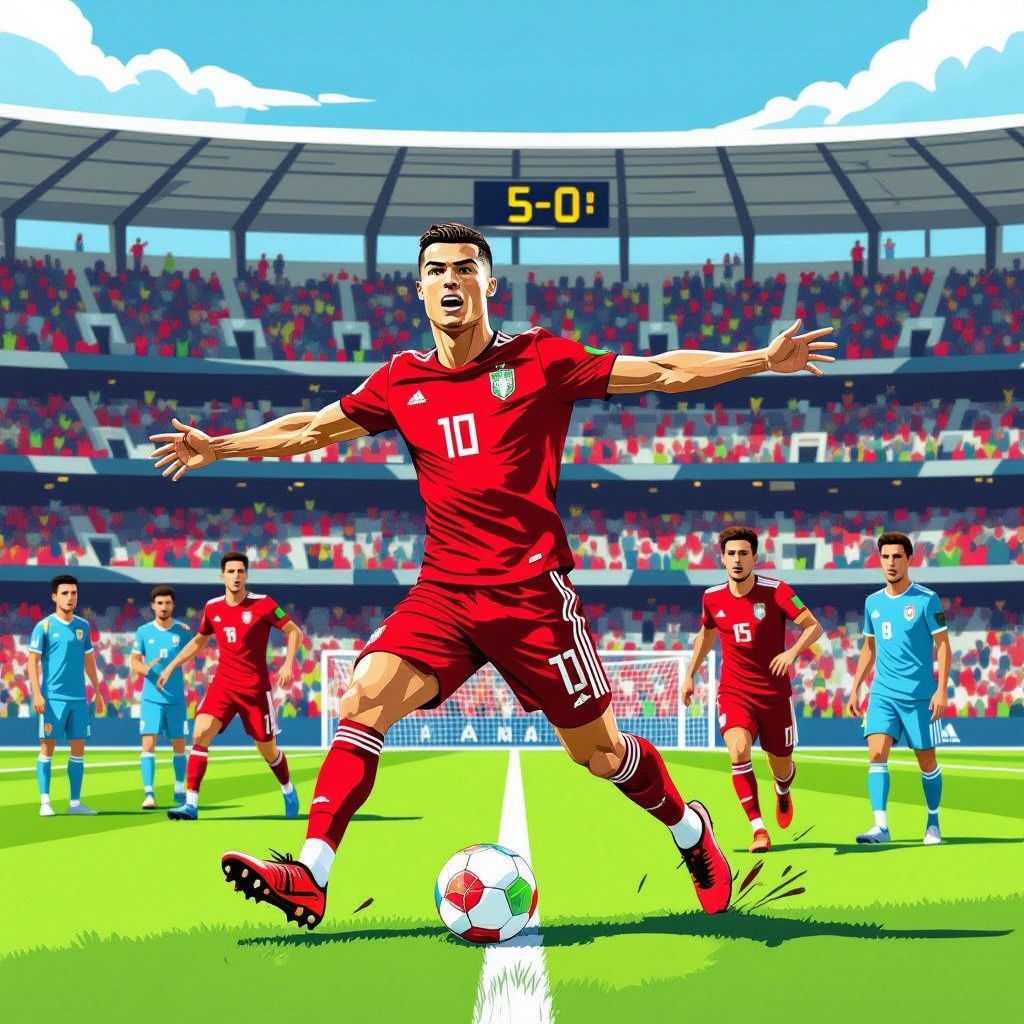 ronaldo herstelt imago met record en dubbele treffer
