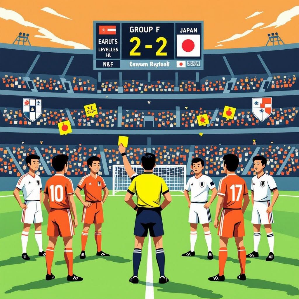 oranje zakt achter japan door fairplayregel: gele kaarten beslissen groepsrangorde