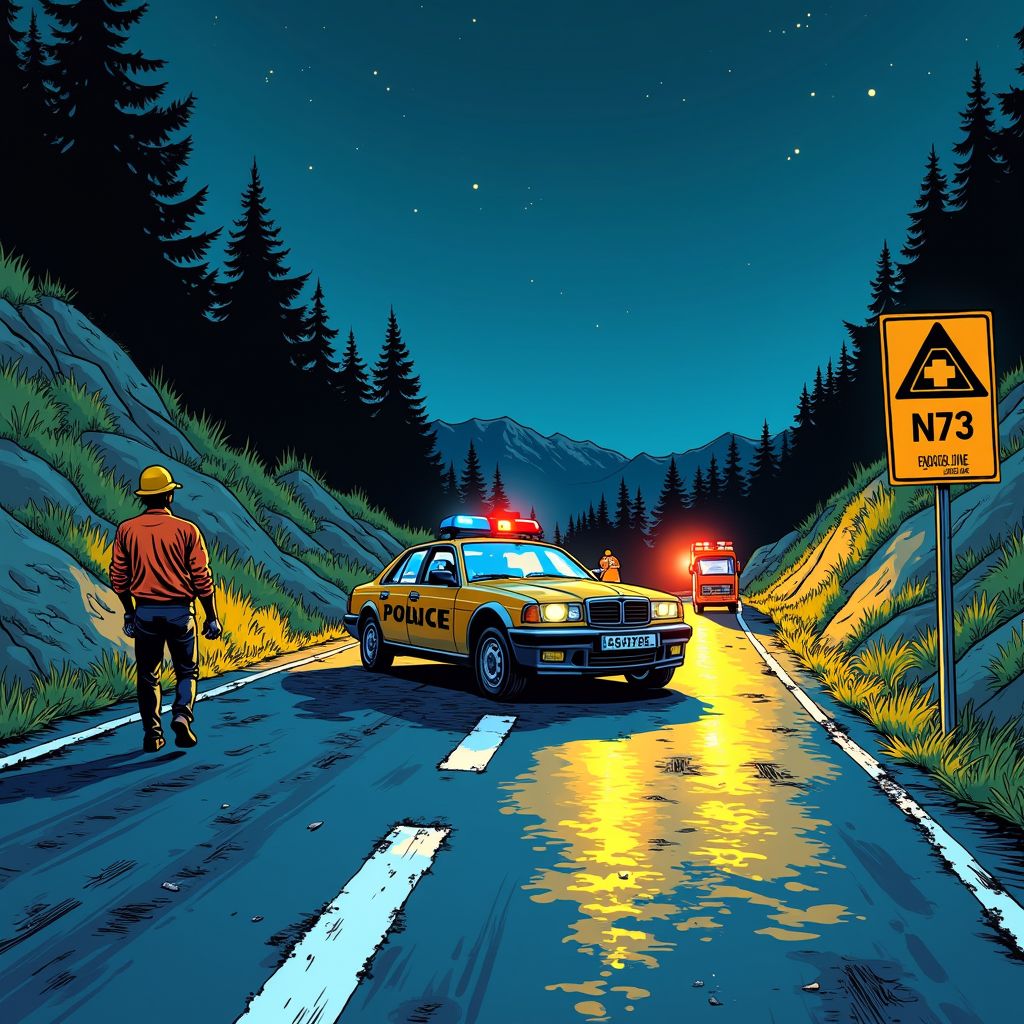 politieauto crasht in nachtelijk ongeval op asfaltberg bij haalen