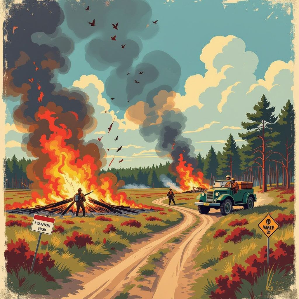 vlammende veluwe: oude munitie explodeert tijdens natuurbrand