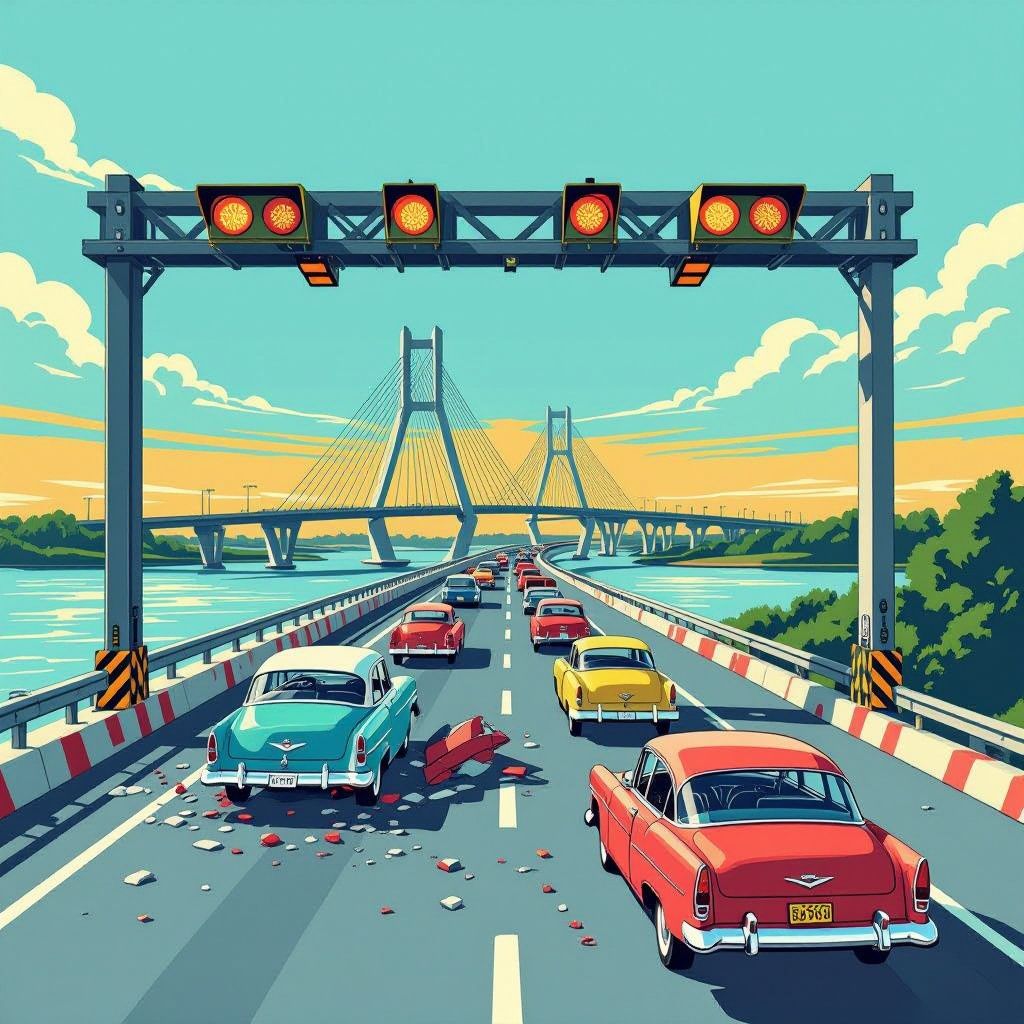 a29 bij willemstad uren gestremd na aanrijding tegen slagboom