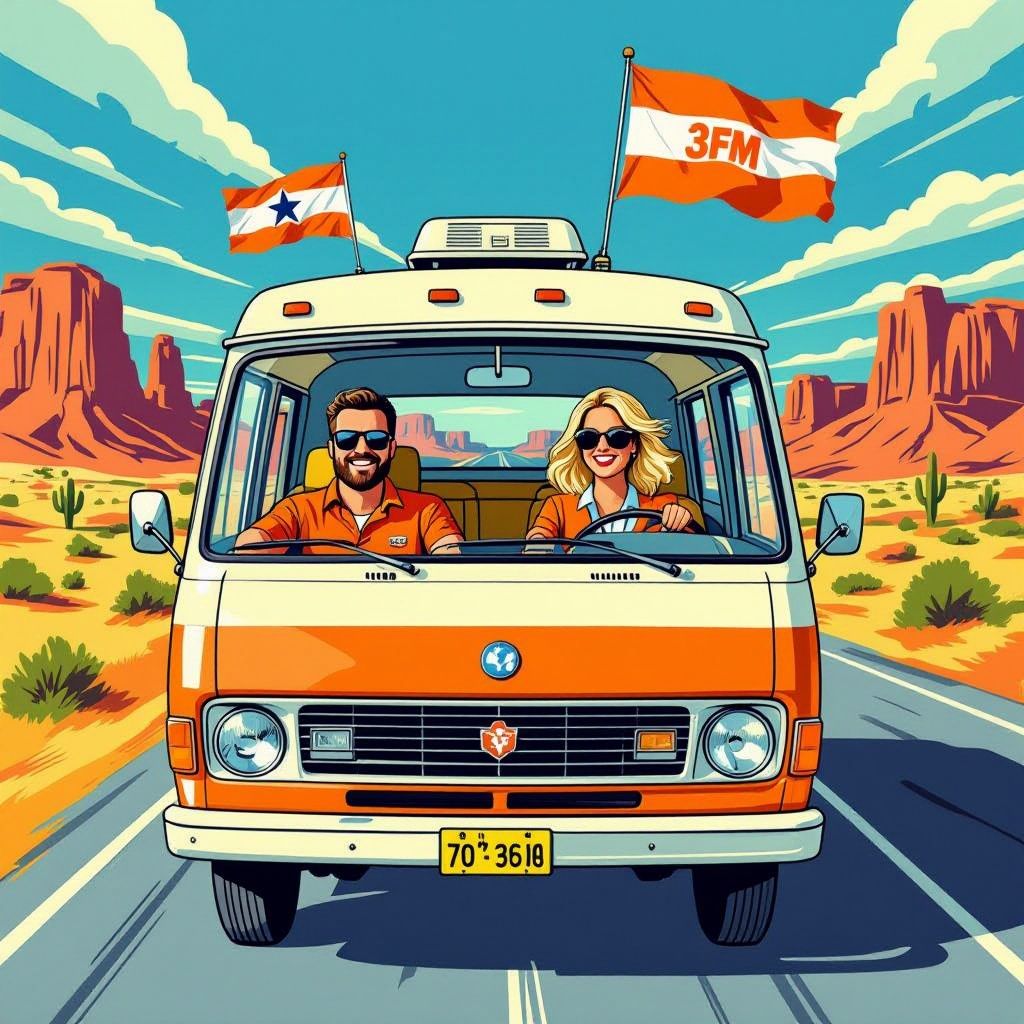 barend & benner rijden met camper door amerika voor wk-avontuur