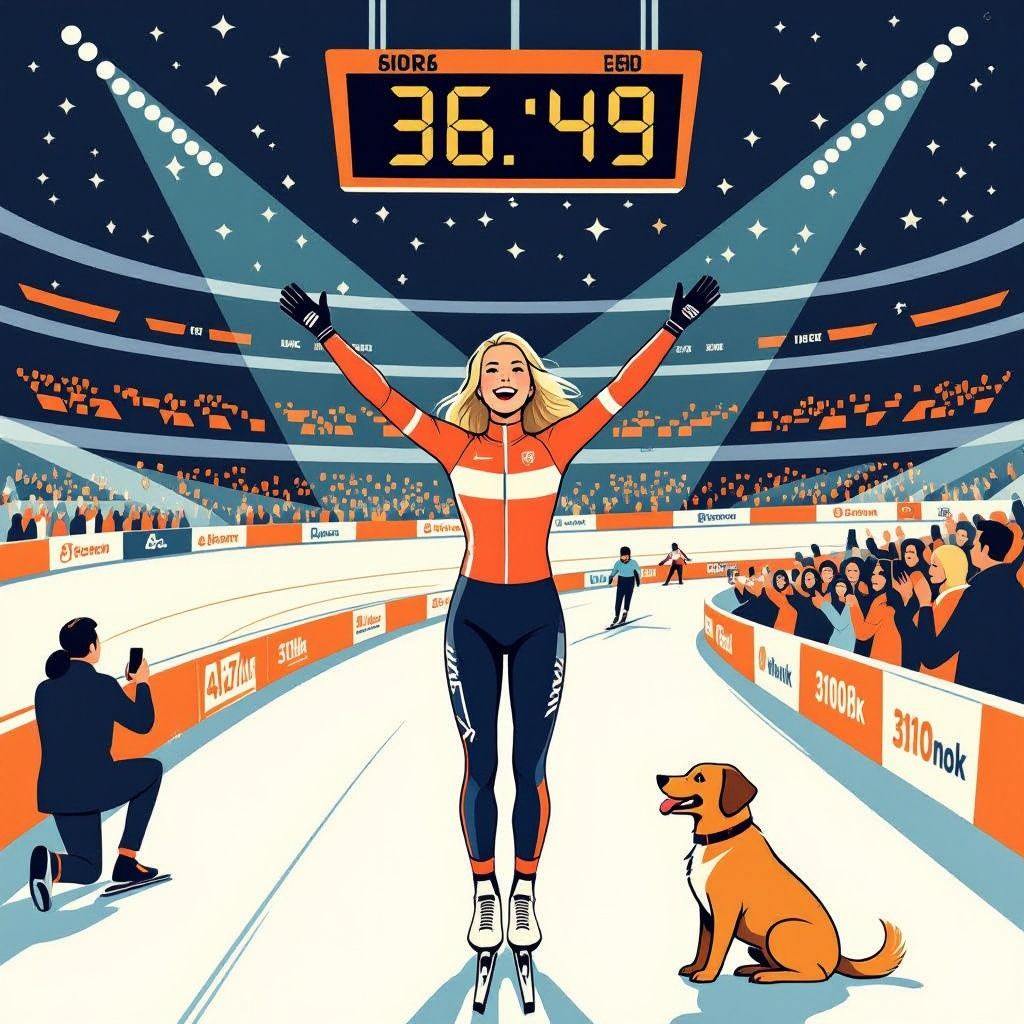 friese sprintster breekt olympisch record en trekt miljoenenkijkers