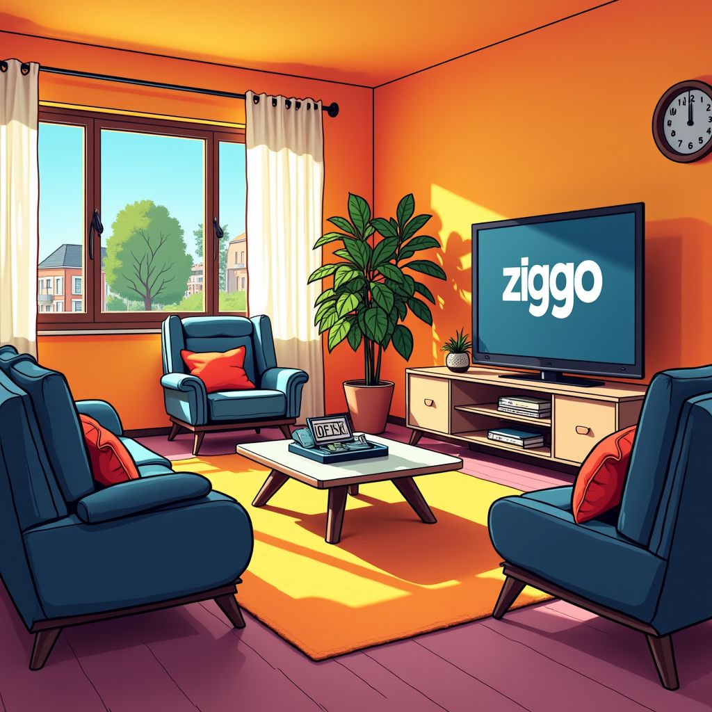 hollandsnieuwe zet stap naar woonkamer met vast internet en tv