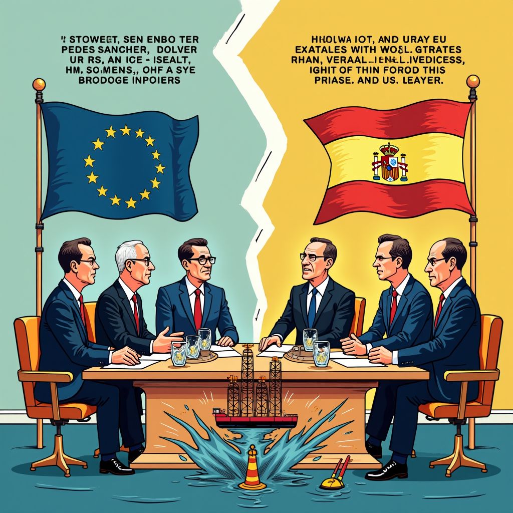 eu verdeeld over iraan-blitz: spanje breekt met west